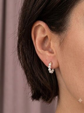 Pearl Hoops, Classic Pearl earrings